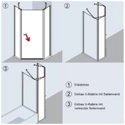 Kermi Ibiza 2000 Fünfeck-Duschkabine 100,9 X 100,9 Cm Mit Schwingtür, Anschlag Rechts, SMW 59,5 Cm