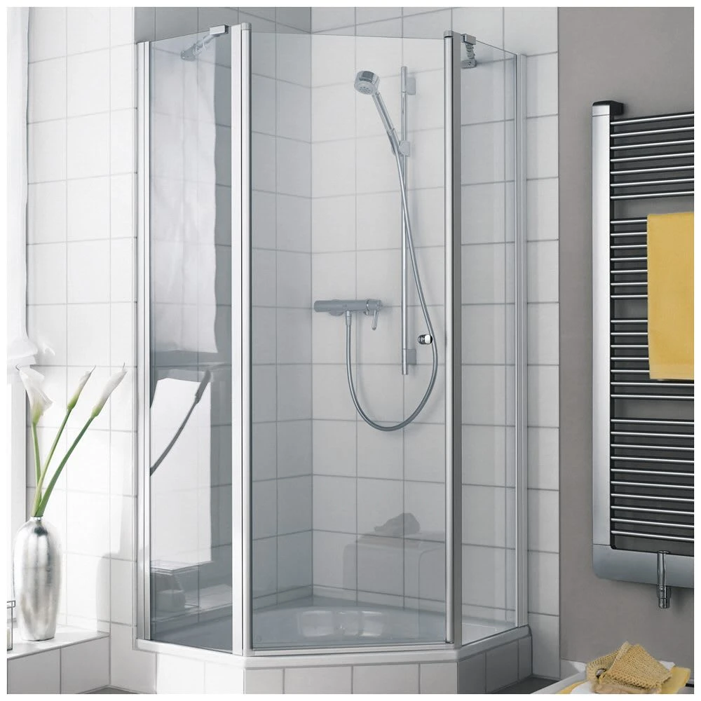 Kermi Ibiza 2000 Fünfeck-Duschkabine 100 X 100 Cm Mit Schwingtür, Anschlag Links, SMW 50 Cm 3 Kermi Ibiza 2000 Fünfeck-Duschkabine 100 X 100 Cm Mit Schwingtür, Anschlag Links, SMW 50 Cm