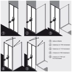 Kermi Liga Doppel-Pendeltür 90 Cm Für Duschwanne -Moderne Duschtüren Verkäufe hersteller kermi serie liga doppel pendeltuer 1177238