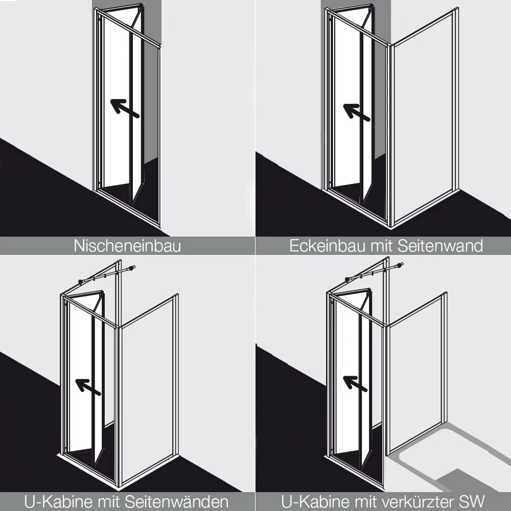 Kermi Nova 2000 Falttür 90 X 185 Cm 3 Kermi Nova 2000 Falttür 90 X 185 Cm