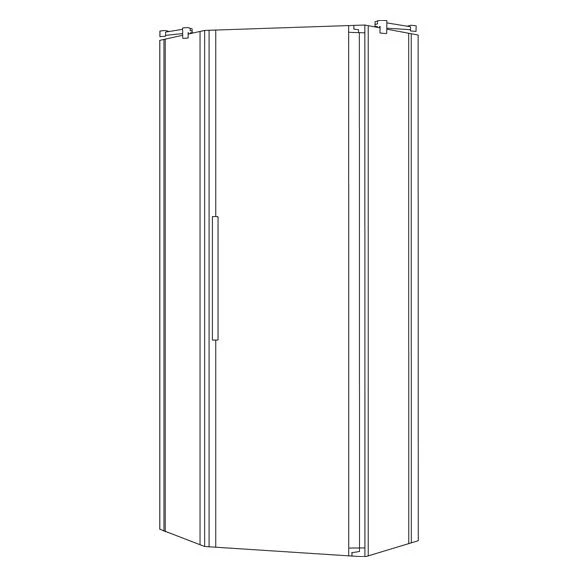Koralle MyDay Fünfeck Duschabtrennung FPFA 90 Rechts 3 Koralle MyDay Fünfeck Duschabtrennung FPFA 90 Rechts