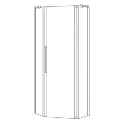 Koralle MyDay Fünfeck Duschabtrennung FPFA 100 Rechts