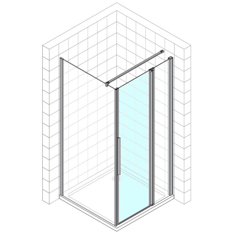 Koralle MyDay Pendeltür TPFA R 120 Anschlag Rechts, Mit Festelement Für Trennwand 3 Koralle MyDay Pendeltür TPFA R 120 Anschlag Rechts, Mit Festelement Für Trennwand