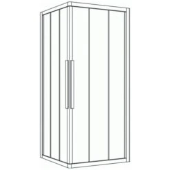 Koralle MyDay Schiebetür ESF3 Eckdusche 100 X 100 Cm