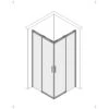 Koralle SL510 Eckdusche EDS2BO Schiebetür 2-teilig, 120 X 200 Cm, Schenkel Rechts