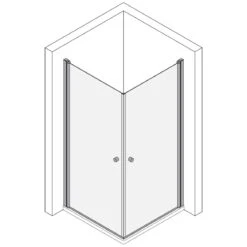 Koralle TwiggyPlus Pendeltür Wandanschlag 90 X 185 Cm -Moderne Duschtüren Verkäufe hersteller koralle duschkabinen twiggyplus eckdusche pendeltuer 2204308