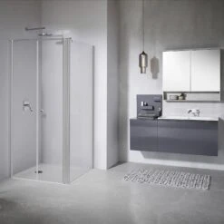 Koralle TwiggyPlus Pendeltür 2-teilig Für Trennwand 80 X 200 Cm -Moderne Duschtüren Verkäufe hersteller koralle duschkabinen twiggyplus pendeltuer 2 2204554