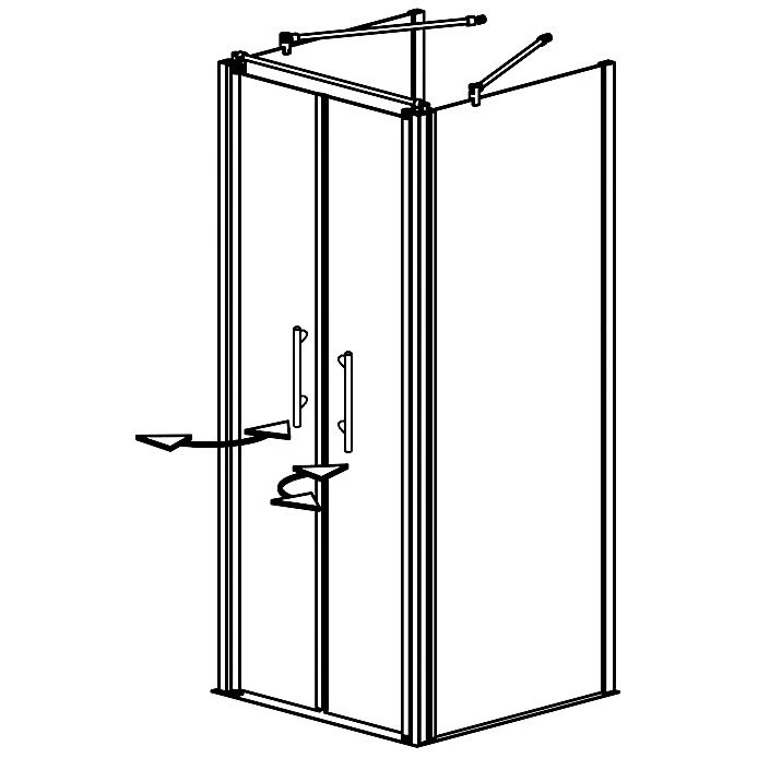 Planplus U-Kabine Mit Pendeltür 2-teilig 80 X 80 X 80 X 195 Cm 5 Planplus U-Kabine Mit Pendeltür 2-teilig 80 X 80 X 80 X 195 Cm – Bild 3