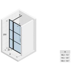 Riho Grid Pendeltür Mit Festteil Für Nische GB104 120 Cm -Moderne Duschtüren Verkäufe hersteller riho duschkabinen duschwaende grid pendeltuer 2955307