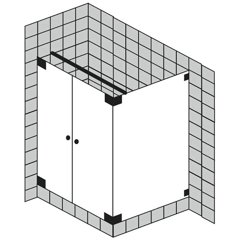 Sprinz Omega Pendeltüren Mit Seitenwänden 80, Pendeltür 130, Höhe 200 Cm 6 Sprinz Omega Pendeltüren Mit Seitenwänden 80, Pendeltür 130, Höhe 200 Cm – Bild 4