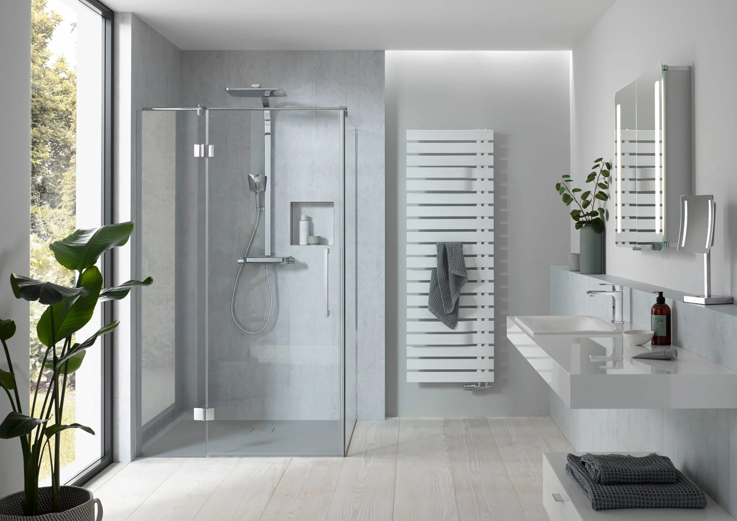 HSK Aperto Pro Drehtür Pendelbar An Nebenteil Für Seitenwand 100 Cm, Anschlag Links 4 HSK Aperto Pro Drehtür Pendelbar An Nebenteil Für Seitenwand 100 Cm, Anschlag Links – Bild 2