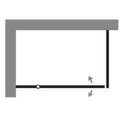 HSK Aperto Pur Pendeltür An Nebenteil Mit Seitenwand In Ecke Sondermaß, Anschlag Links -Moderne Duschtüren Verkäufe hsk duschkabinen aperto pur eckeinstiege pendeltuer 4635476