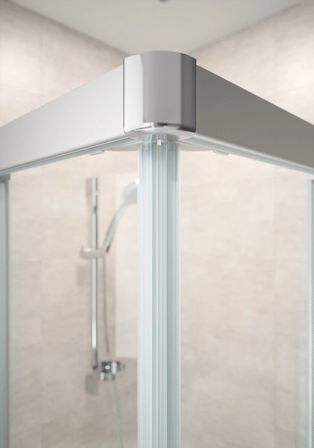 HÜPPE Alpha 2 Teilgerahmt 4-Eck Gleittür 1-teilig Mit Festem Segment, 100 X 190 Cm, Glas Ohne Anti-Plaque 4 HÜPPE Alpha 2 Teilgerahmt 4-Eck Gleittür 1-teilig Mit Festem Segment, 100 X 190 Cm, Glas Ohne Anti-Plaque – Bild 2