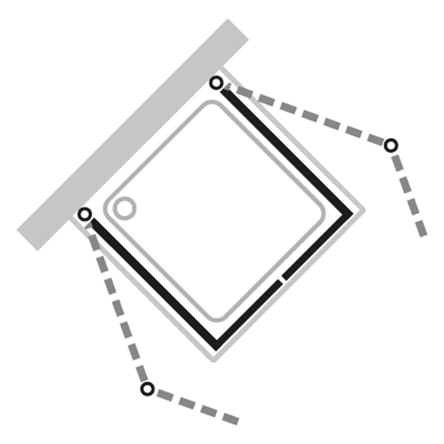 HÜPPE Design Pure U-Kabine Mit 2 Schwingfalttüren, Maßanfertigung, Glas Ohne Anti-Plaque, Mit Komfortgriff 6 HÜPPE Design Pure U-Kabine Mit 2 Schwingfalttüren, Maßanfertigung, Glas Ohne Anti-Plaque, Mit Komfortgriff – Bild 4
