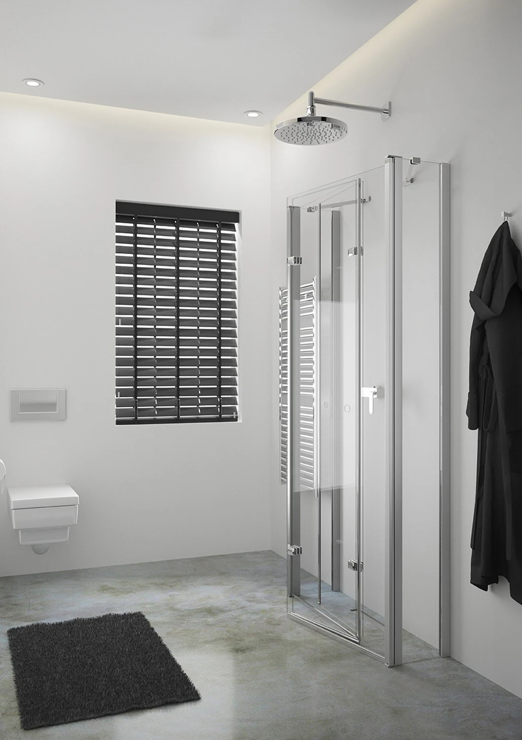 HÜPPE Design Pure U-Kabine Mit 2 Schwingfalttüren, Maßanfertigung, Glas Ohne Anti-Plaque, Mit Komfortgriff 7 HÜPPE Design Pure U-Kabine Mit 2 Schwingfalttüren, Maßanfertigung, Glas Ohne Anti-Plaque, Mit Komfortgriff – Bild 5