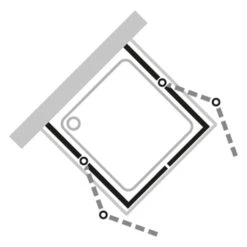 HÜPPE Design Pure U-Kabine Mit 2 Schwingfalttüren Mit Festteil, Maßanfertigung, Glas Ohne Anti-Plaque -Moderne Duschtüren Verkäufe hueppe design pure kabinen mit 2 10069820