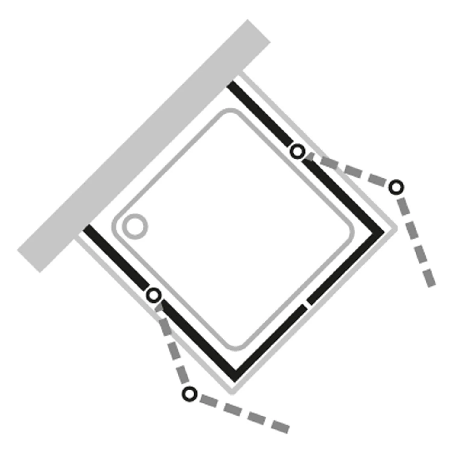HÜPPE Design Pure U-Kabine Mit 2 Schwingfalttüren Mit Festteil, Maßanfertigung, Glas Ohne Anti-Plaque, Mit Komfortgriff 6 HÜPPE Design Pure U-Kabine Mit 2 Schwingfalttüren Mit Festteil, Maßanfertigung, Glas Ohne Anti-Plaque, Mit Komfortgriff – Bild 4