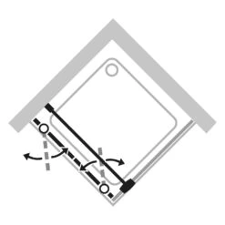 HÜPPE Design Pure 4-Eck Pendeltür Für Seitenwand 90 X 190 Cm, Glas Ohne Anti-Plaque -Moderne Duschtüren Verkäufe hueppe design pure teilgerahmt pendeltuer seitenwand 8871461