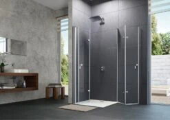 HÜPPE Design Pure 4-Eck Schwingfalttür 90 X 190 Cm, Rechtsbefestigung, Glas Ohne Anti-Plaque -Moderne Duschtüren Verkäufe hueppe design pure teilgerahmt schwingfalttuer 4 8816462