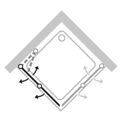 HÜPPE Design Pure 4-Eck Schwingfalttür 120 X 190 Cm, Linksbefestigung, Glas Ohne Anti-Plaque -Moderne Duschtüren Verkäufe hueppe design pure teilgerahmt schwingfalttuer 4 8863019