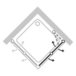 HÜPPE Design Pure 4-Eck Schwingfalttür 90 X 190 Cm, Rechtsbefestigung, Glas Ohne Anti-Plaque -Moderne Duschtüren Verkäufe hueppe design pure teilgerahmt schwingfalttuer 4 8866043