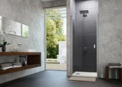 HÜPPE Design Pure 4-Eck Schwingtür 80 X 190 Cm, Glas Mit Anti-Plaque -Moderne Duschtüren Verkäufe hueppe design pure teilgerahmt schwingtuer 4 8806229