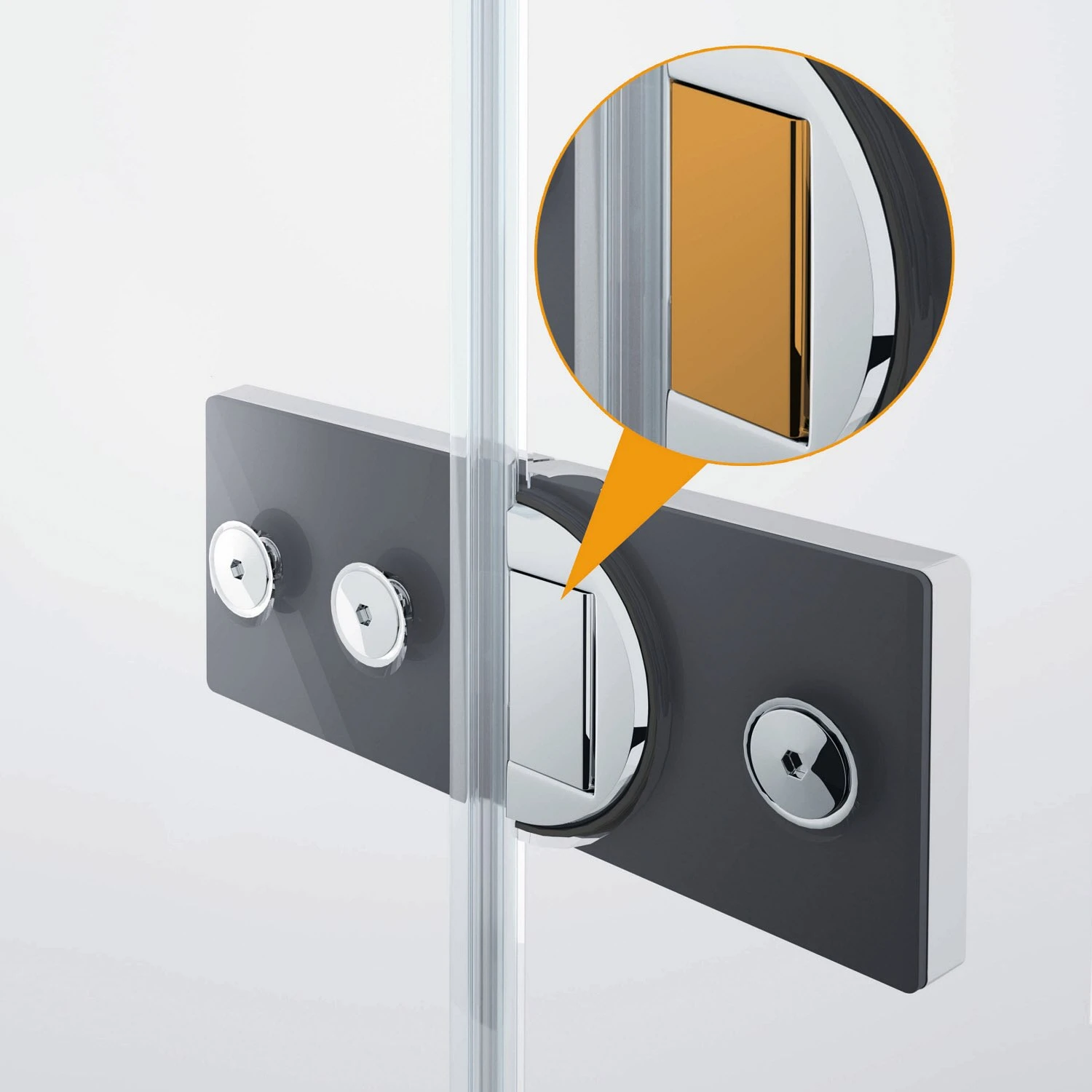 HÜPPE Solva Teilgerahmt 5-Eck Schwingtür 1-flüglig Links Mit 2x Festteil 100/100 X 200 Cm, Glas Ohne Anti-Plaque 8 HÜPPE Solva Teilgerahmt 5-Eck Schwingtür 1-flüglig Links Mit 2x Festteil 100/100 X 200 Cm, Glas Ohne Anti-Plaque – Bild 6