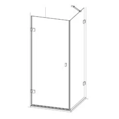 HÜPPE SolvaPro Schwingtür Mit Seitenwand 50-100 X 120-200 Cm, Mit Anti-Plaque -Moderne Duschtüren Verkäufe hueppe solvapro rahmenlos schwingtuer mit seitenwand 8265958