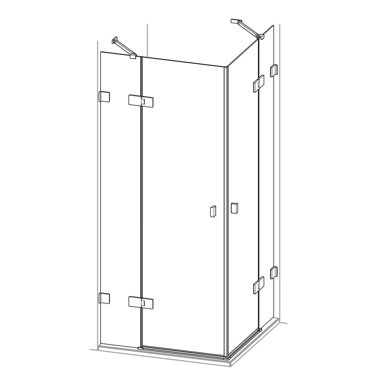 HÜPPE SolvaPro Schwingtüreckeinstieg Mit Festen Segmenten 120,1-150 X 120-200 Cm, Mit Anti-Plaque 5 HÜPPE SolvaPro Schwingtüreckeinstieg Mit Festen Segmenten 120,1-150 X 120-200 Cm, Mit Anti-Plaque – Bild 3