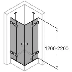 HÜPPE SolvaPro Schwingtüreckeinstieg Mit Festen Segmenten 120,1-150 X 120-200 Cm, Mit Anti-Plaque 11 HÜPPE SolvaPro Schwingtüreckeinstieg Mit Festen Segmenten 120,1-150 X 120-200 Cm, Mit Anti-Plaque -Moderne Duschtüren Verkäufe hueppe solvapro rahmenlos schwingtuereckeinstieg mit festen 8294776
