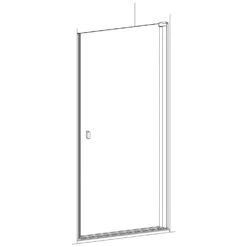 HÜPPE SolvaPro Schwingtür Für Nische Und Seitenwand 100 X 200 Cm, Mit Anti-Plaque -Moderne Duschtüren Verkäufe hueppe solvapro teilgerahmt schwingtuer nische und 8042371