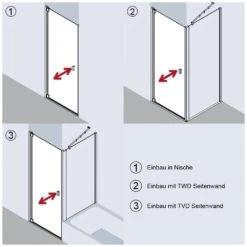 Kermi Raya Pendeltür 1-flügelig 90 Cm, Höhe 185 Cm, Anschlag Links Für Nische Und Kombination Verschlussseitig 13 Kermi Raya Pendeltür 1-flügelig 90 Cm, Höhe 185 Cm, Anschlag Links Für Nische Und Kombination Verschlussseitig -Moderne Duschtüren Verkäufe kermi duschkabinen serie raya pendeltuer nische 5060423