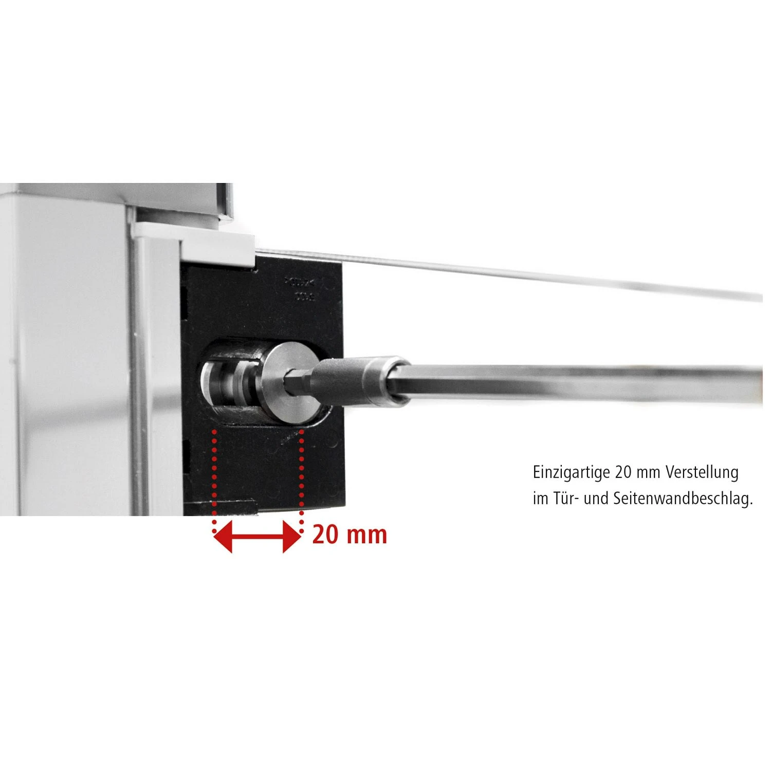 Kermi Raya Pendeltür 1-flügelig 90 Cm, Höhe 185 Cm, Anschlag Links Für Nische Und Kombination Verschlussseitig 8 Kermi Raya Pendeltür 1-flügelig 90 Cm, Höhe 185 Cm, Anschlag Links Für Nische Und Kombination Verschlussseitig – Bild 6