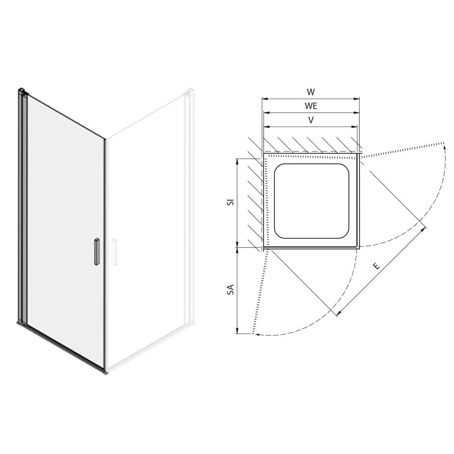 Koralle SL450 Eckdusche Pendeltür Links, Typ EPWBOS L 90, 90 X 200 Cm, Bodengleich, Mit GlasPlus 6 Koralle SL450 Eckdusche Pendeltür Links, Typ EPWBOS L 90, 90 X 200 Cm, Bodengleich, Mit GlasPlus – Bild 4