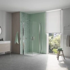 Koralle SL450 Eckdusche Pendeltür Mit Festteil Links, Typ EPFS L 100, 100 X 200 Cm, Für Duschwanne -Moderne Duschtüren Verkäufe koralle duschkabinen sl450 eckduschen pendeltuer mit 11101123