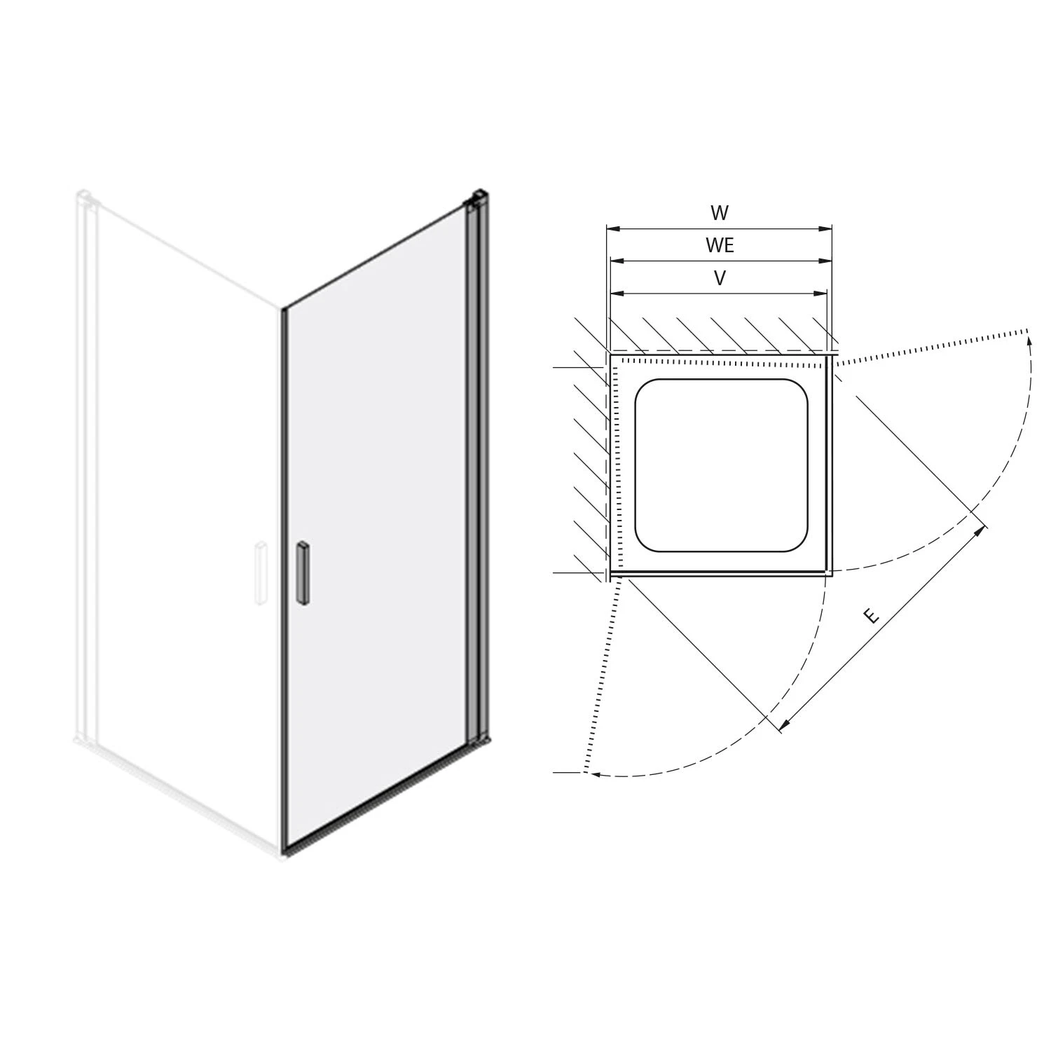 Koralle SL450 Eckdusche Pendeltür Rechts, Typ EPWBOS R 100, 100 X 200 Cm, Bodengleich 6 Koralle SL450 Eckdusche Pendeltür Rechts, Typ EPWBOS R 100, 100 X 200 Cm, Bodengleich – Bild 4