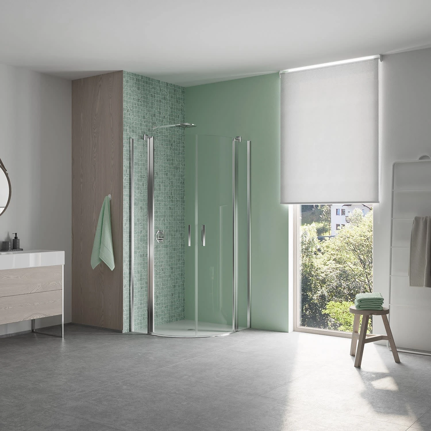 Koralle SL450 Viertelkreis Pendeltür Mit Festteil Rechts, Typ VPFBOS R 80, 80 X 200 Cm, R= 55 Cm, Bodengleich, Mit GlasPlus 8 Koralle SL450 Viertelkreis Pendeltür Mit Festteil Rechts, Typ VPFBOS R 80, 80 X 200 Cm, R= 55 Cm, Bodengleich, Mit GlasPlus – Bild 6