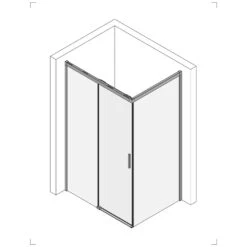 Koralle SL510 Schiebetür 2-teilig Für Trennwand Typ DST2BO L, 160 X 200 Cm, Schenkel Links