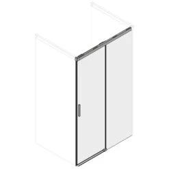 Koralle SL515 Schiebetür 2-teilig Für U-Kombination Typ DUS2 R, Sondermaß, Anschlag Rechts