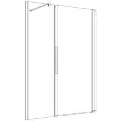 Kronenbach Tube Pendeltür Mit Trennwand In Flucht Für Nische, 140 X 200 Cm, Anschlag Rechts -Moderne Duschtüren Verkäufe kronenbach duschabtrennungen tube pendeltuer npwwa nische 4009819