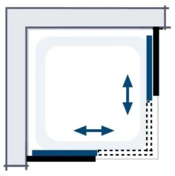 HSK Favorit Schiebetür Eckeinstieg 4-teilig Bodenfrei, 140 X 140 Cm -Moderne Duschtüren Verkäufe marken hsk duschkabinen favorit eckeinstieg 4888616