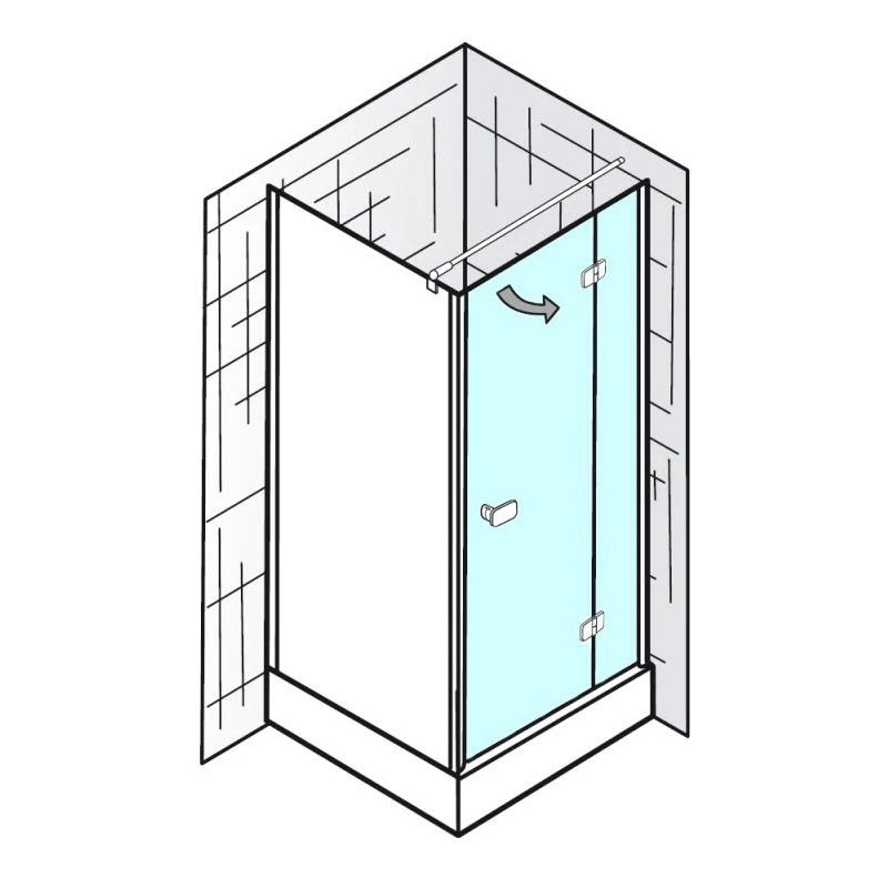 HSK Premium Softcube Drehtür Für Seitenwand Sondermaß, Anschlag Rechts Mit Stangengriff 3 HSK Premium Softcube Drehtür Für Seitenwand Sondermaß, Anschlag Rechts Mit Stangengriff