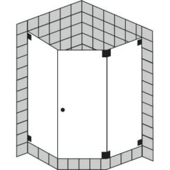 Sprinz Omega Fünfeckdusche 3-teilig 100 X 100 X 200 Cm Mit Pendeltür -Moderne Duschtüren Verkäufe sprinz omega fuenfeckduschen 3 teilig 100 1254171