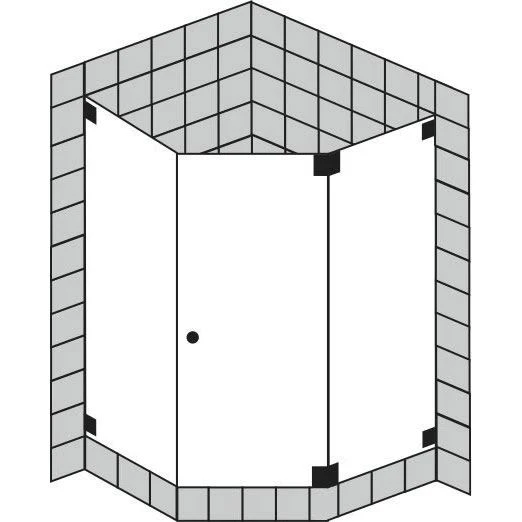 Sprinz Omega Fünfeckdusche 3-teilig 90 X 90 X 200 Cm Mit Pendeltür 5 Sprinz Omega Fünfeckdusche 3-teilig 90 X 90 X 200 Cm Mit Pendeltür – Bild 3