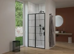 Sturotec 3060 Drehtür Mit Festelement 110 X 200 Cm Für Nische Mit Nano-Beschichtung -Moderne Duschtüren Verkäufe sturotec duschkabinen serie 3060 drehtuer mit 11845488