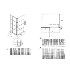 Sturotec 3060 Drehtür Mit Festelement Und Seitenwand 100 X 100 X 200 Cm Mit Nano-Beschichtung -Moderne Duschtüren Verkäufe sturotec duschkabinen serie 3060 drehtueren mit 10579586