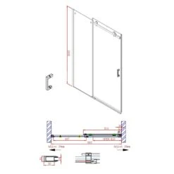 Sturotec 3070 Schiebetür Mit Festelement 100 X 200 Cm Für Nische Mit Nano-Beschichtung -Moderne Duschtüren Verkäufe sturotec duschkabinen serie 3070 schiebetuer mit 6994779