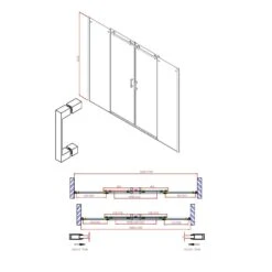 Sturotec 5060 2 Schiebetüren Mit 2 Festelementen Für Nische 180 X 200 Cm Mit Nano-Beschichtung -Moderne Duschtüren Verkäufe sturotec duschkabinen serie 5060 2 schiebetueren 6124471