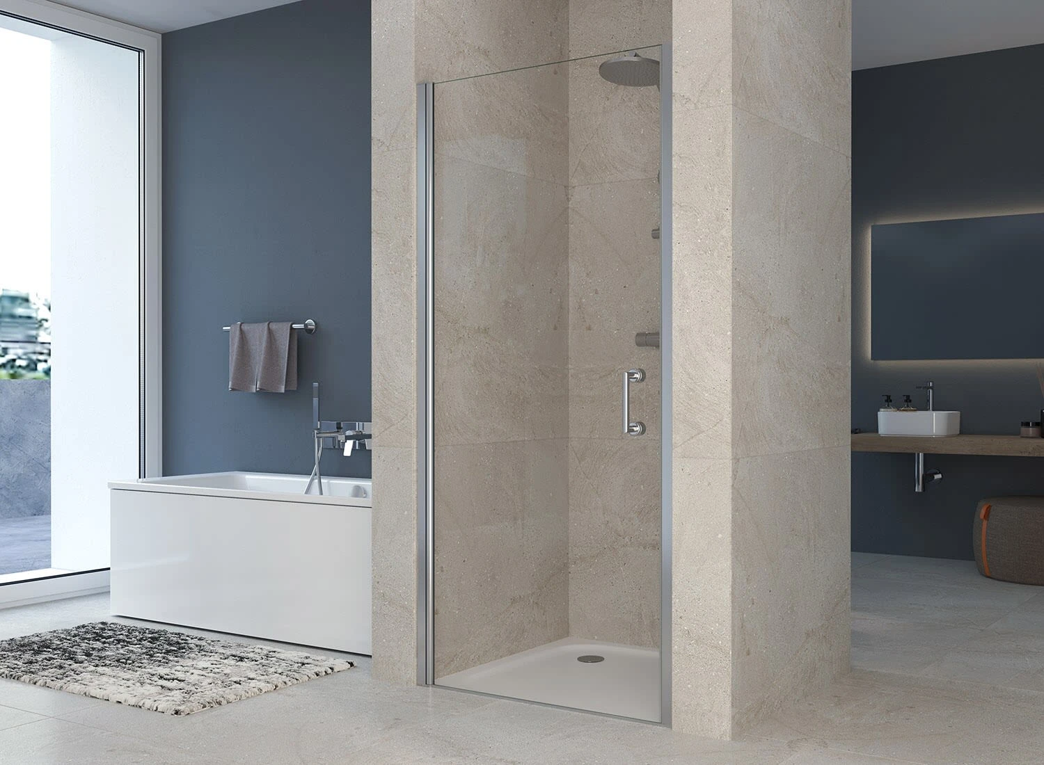 Sturotec 5070 Drehtür Für Nische 90 X 195 Cm Mit Nano-Beschichtung 4 Sturotec 5070 Drehtür Für Nische 90 X 195 Cm Mit Nano-Beschichtung – Bild 2