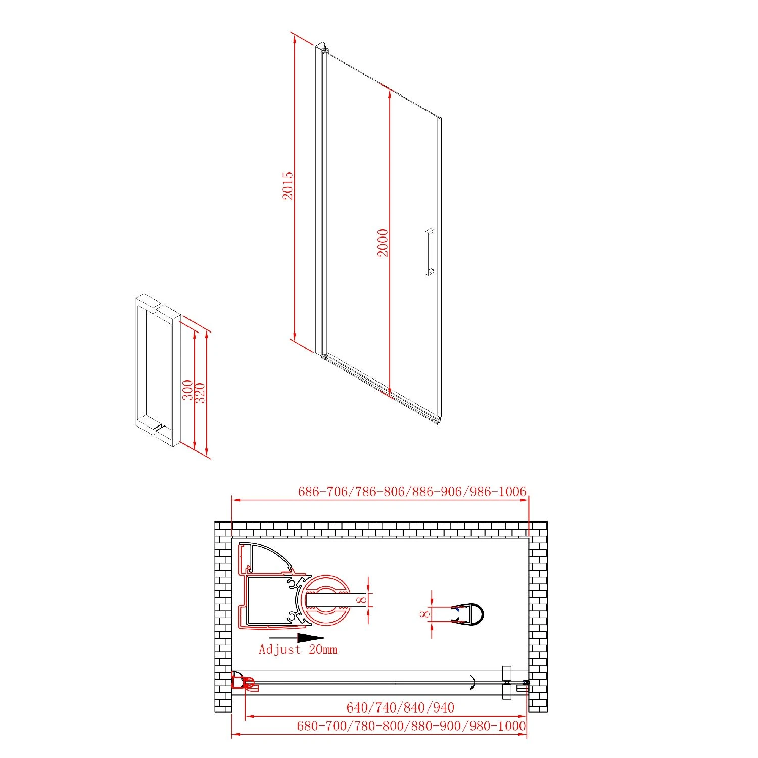 Sturotec 3020 Pendeltür Für Nische 90 X 200 Cm Mit Nano-Beschichtung, Anschlag Links 5 Sturotec 3020 Pendeltür Für Nische 90 X 200 Cm Mit Nano-Beschichtung, Anschlag Links – Bild 3